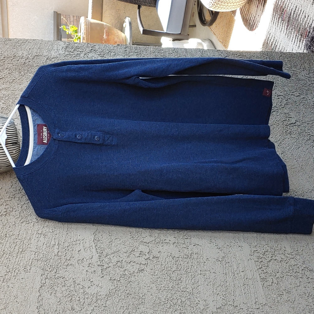 Alesbury Men's Sweater Large Tall Dark Blue